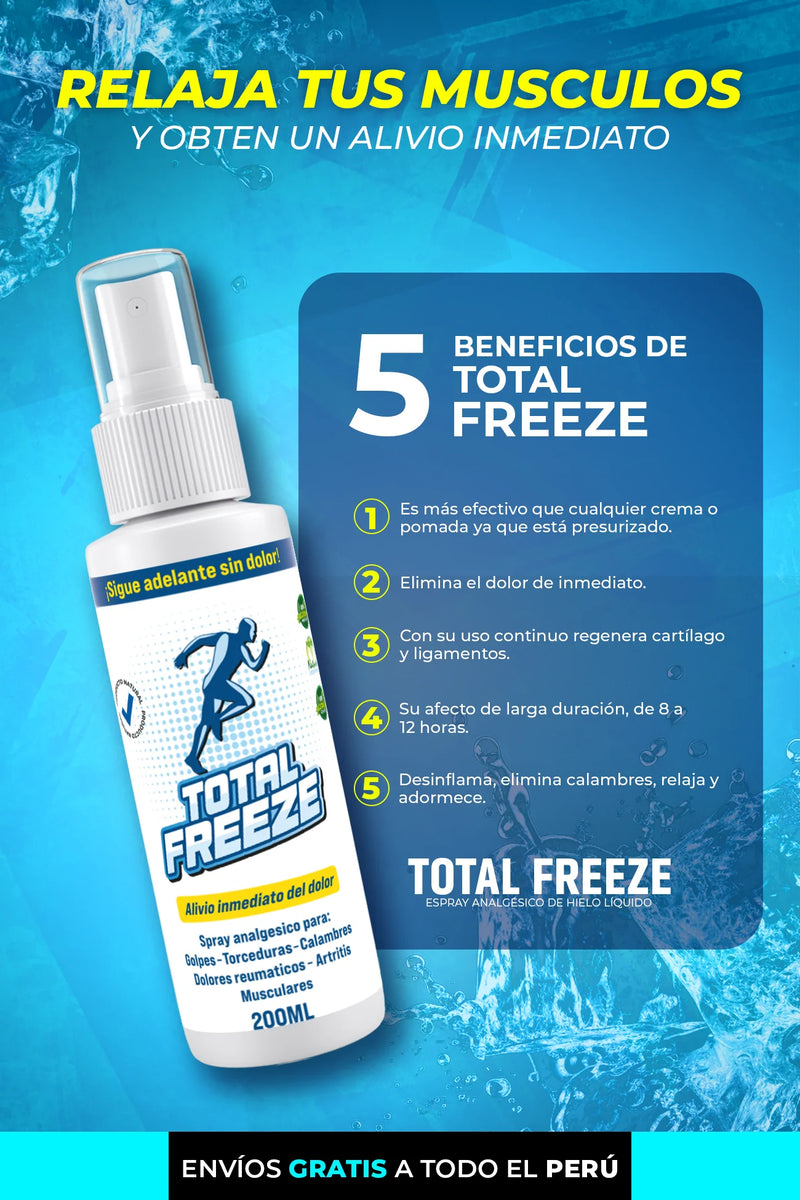 Total Freeze™ - SPRAY ANALGÉSICO - Adiós contracciones, inflamaciones y dolores musculares