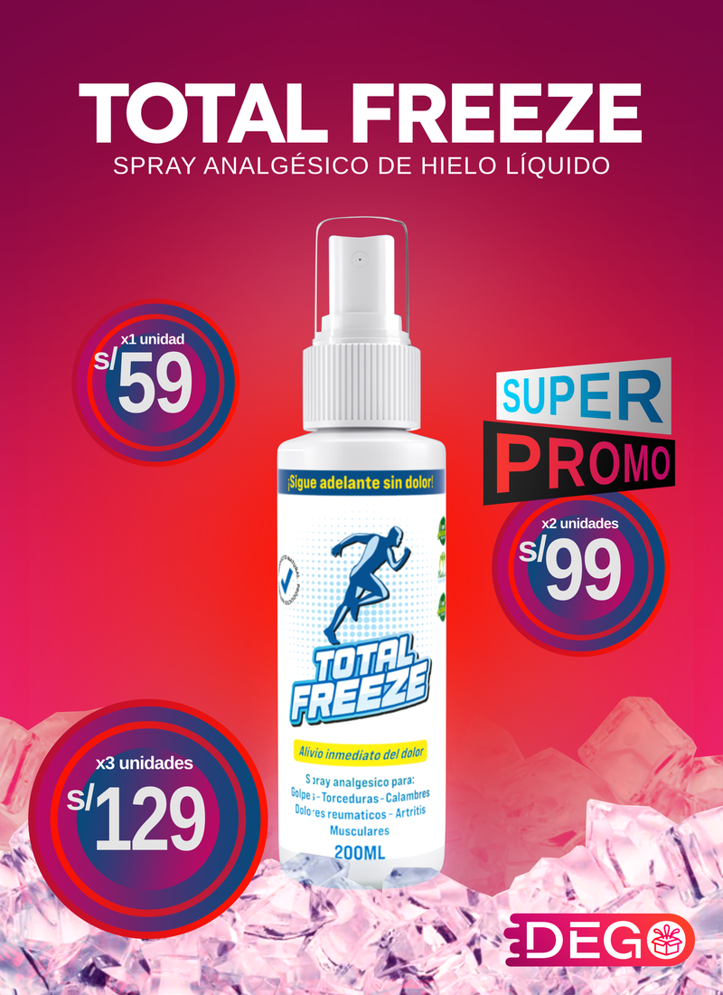 Total Freeze™ - SPRAY ANALGÉSICO - Adiós contracciones, inflamaciones y dolores musculares