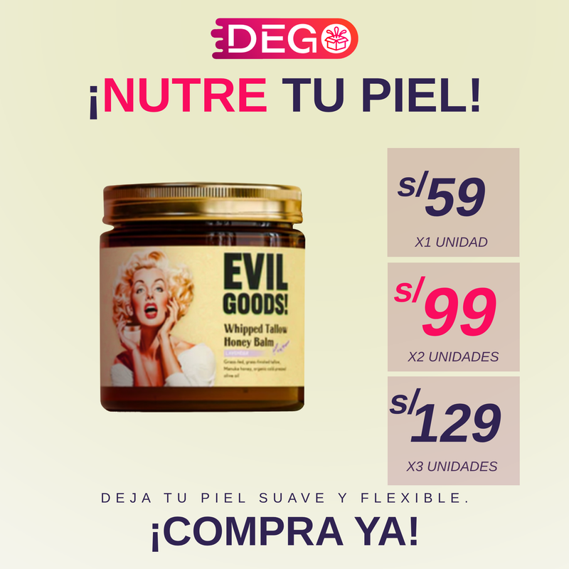 EVIL GOODS™ - Balsamo hidratante de sebo y miel totalmente natural